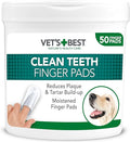 Vet's Best Dental Care Finger Wipes for Dogs & Cats – 50 Wipes