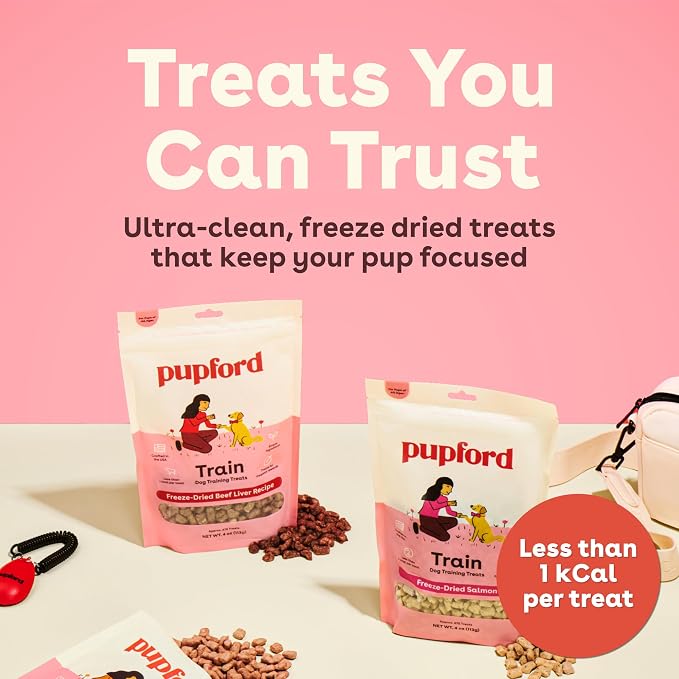 Pupford Freeze Dried Training Treats for Dogs & Puppies – Beef Liver, 475+ Bites (4 oz)